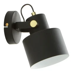 Kinkiet czarno-złoty DRACO