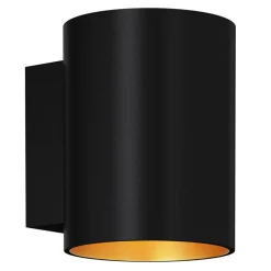 Kinkiet czarno-złoty SOLA WL ROUND