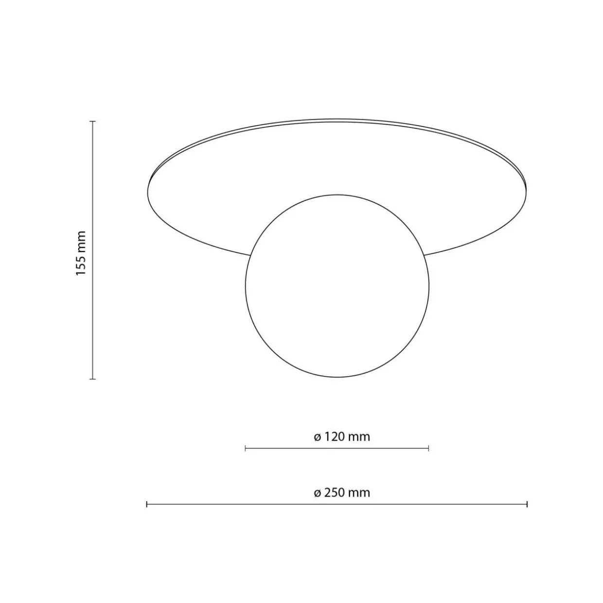 Kinkiet czarny KULA PIXI