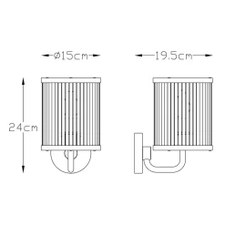 Kinkiet czarny SERGIO 15 cm