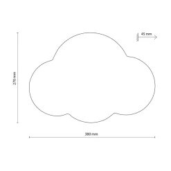 Kinkiet do pokoju dziecięcego niebieski CLOUD