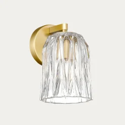 Kinkiet do salonu złoty TAZZA