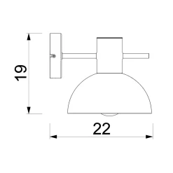 Kinkiet industrialny czarno-złoty ESTATE