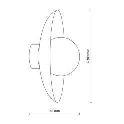 Kinkiet jasny brąz SLATE SABIA GLASS