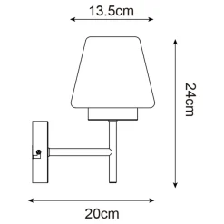 Kinkiet klasyczny czarny REBEL