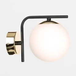 Kinkiet kula czarno-złoty AURORA
