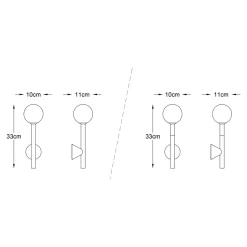 Kinkiet kula złoty ARCTURUS