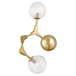 Kinkiet kule złoty DEIMOS