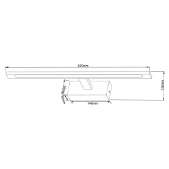 Kinkiet LED 20W czarny ALTER