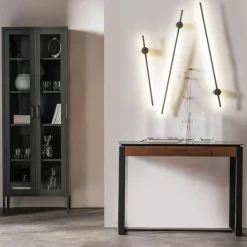 Kinkiet LED 12W czarny TROY 90 cm