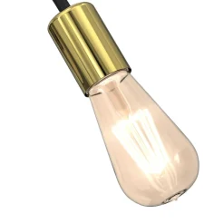 Kinkiet loftowy czarno-złoty DOW I