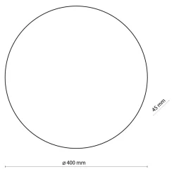 Kinkiet minimalistyczny okrągły czarny LUNA NEW 40 cm