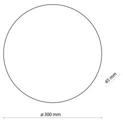 Kinkiet minimalistyczny okrągły czarny LUNA NEW 30 cm