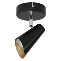 Kinkiet reflektor czarno-złoty ORO AQUILA