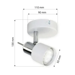 Kinkiet spot biały ORO STERNA