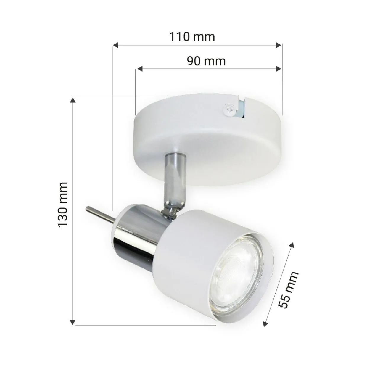 Kinkiet spot biały ORO STERNA