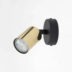 Kinkiet spot czarno-złoty TOP