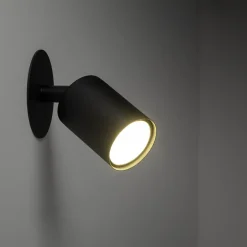 Kinkiet spot podtynkowy 1 reflektor czarny NEX