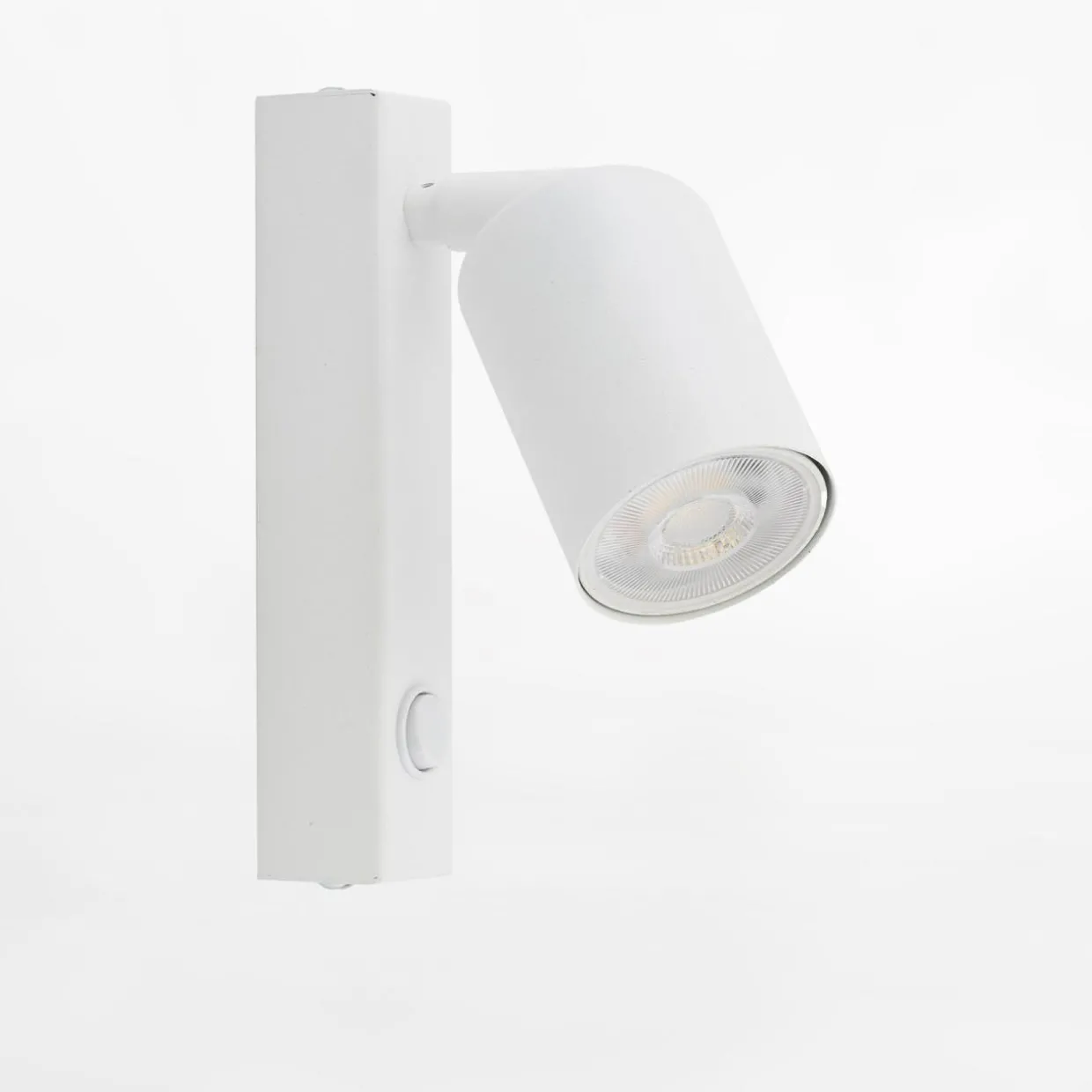 Kinkiet spot z włącznikiem biały TOP
