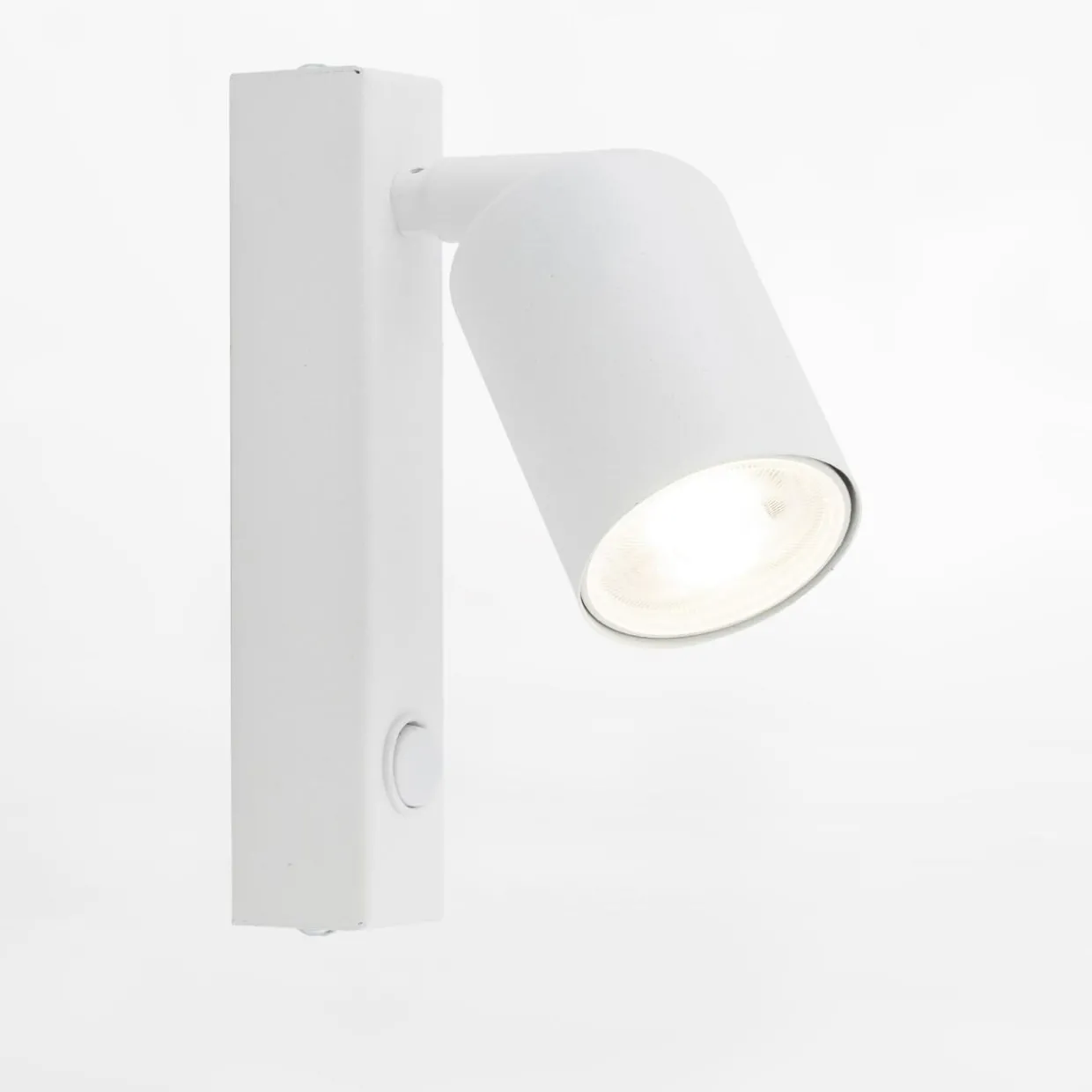 Kinkiet spot z włącznikiem biały TOP