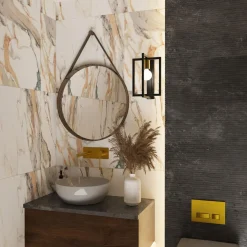 Kinkiet z ramkami czarno-złoty BELFORT