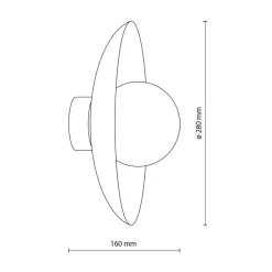 Kinkiet zielony SLATE PEAPOD GLASS