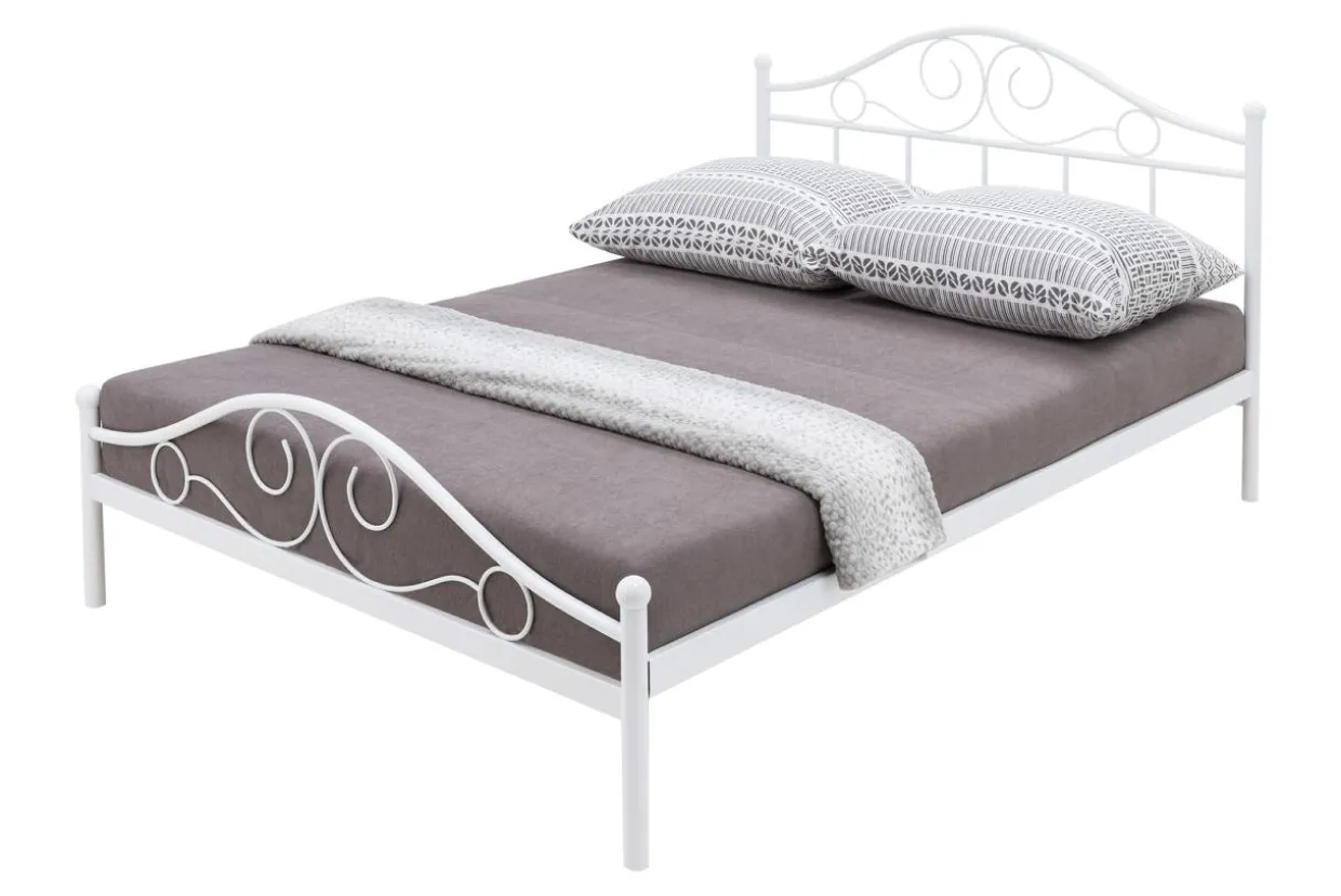 Łóżko białe - ze stelażem ANTIC 180x200 cm