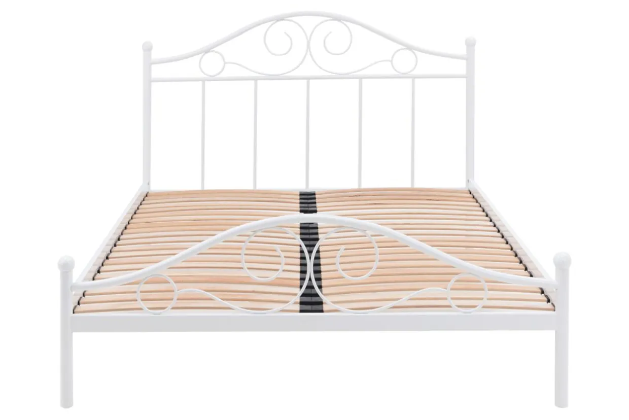 Łóżko białe - ze stelażem ANTIC 180x200 cm