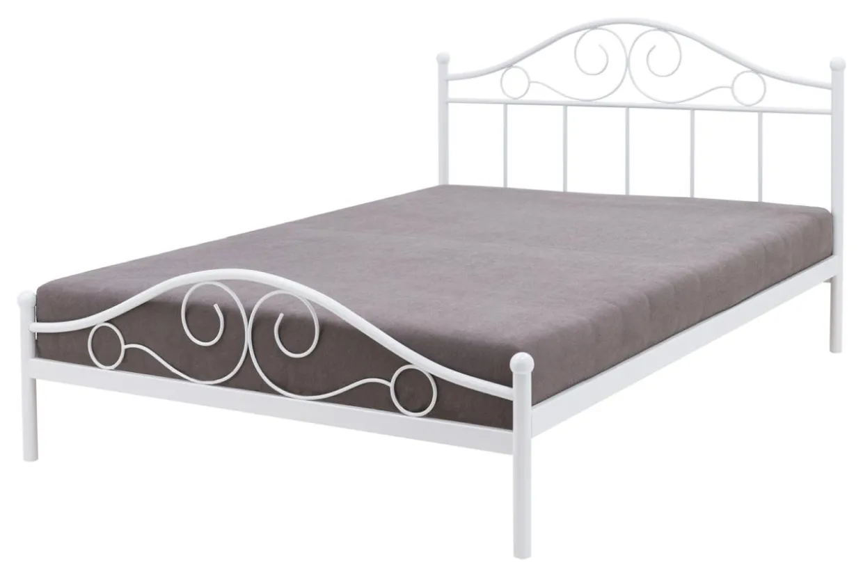 Łóżko białe - ze stelażem ANTIC 180x200 cm