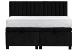 Łóżko czarne MONA VERTICAL 160 cm