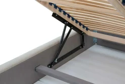 Łóżko kremowe ze stelażem MAGGIE FULL 160x200 cm