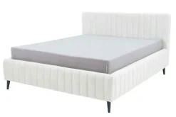 Łóżko kremowe ze stelażem MAGGIE FULL 160x200 cm