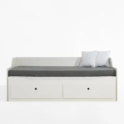 Łóżko rozsuwane białe LARS 160x200 cm