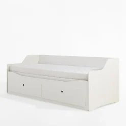 Łóżko rozsuwane białe LARS 160x200 cm