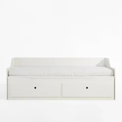 Łóżko rozsuwane białe LARS 160x200 cm