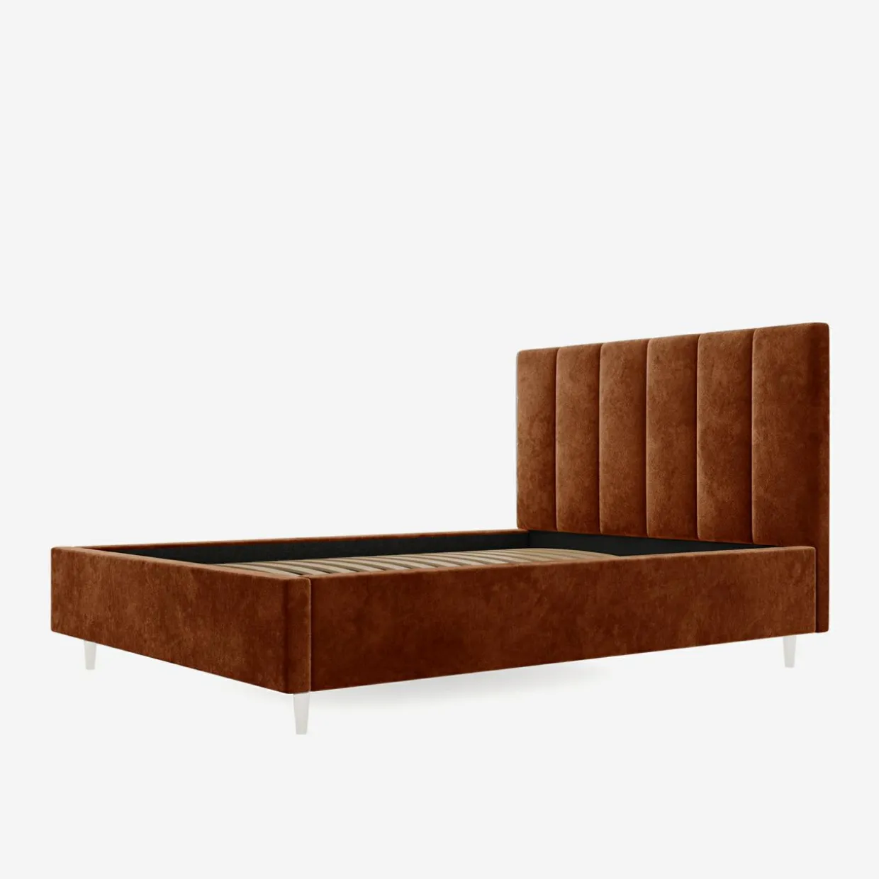 Łóżko tapicerowane pomarańczowe SOFIA ALTO 160x200 cm