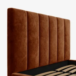 Łóżko tapicerowane pomarańczowe SOFIA ALTO 160x200 cm