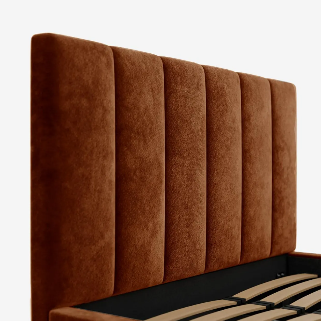 Łóżko tapicerowane pomarańczowe SOFIA ALTO 160x200 cm