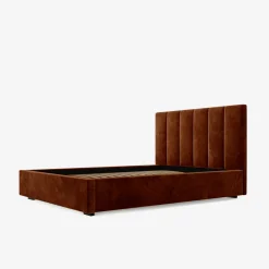 Łóżko tapicerowane pomarańczowe SOFIA CORTO 140x200 cm