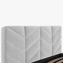 Łóżko tapicerowane popielate VIVIANE CORTO 160x200 cm