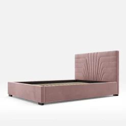 Łóżko tapicerowane różowe KARINA CORTO 140x200 cm