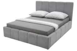 Łóżko tapicerowane szare ASTORIA 160x200 cm