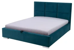 Łóżko tapicerowane welurowe FABRIZZIO MAXI P 160x200 ze stelażem i pojemnikiem