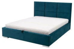 Łóżko tapicerowane welurowe FABRIZZIO MAXI P 160x200 ze stelażem i pojemnikiem