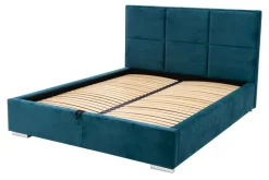 Łóżko tapicerowane welurowe FABRIZZIO MAXI P 160x200 ze stelażem i pojemnikiem