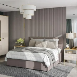 Łóżko tapicerowane z pojemnikiem RUBEN 160x200 cm