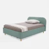 Łóżko welurowe miętowe SANTADI 90x200 cm