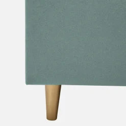 Łóżko welurowe miętowe SANTADI 90x200 cm