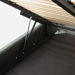 Łóżko welurowe oliwkowe SANTADI 140x200 cm