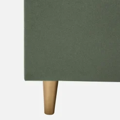 Łóżko welurowe oliwkowe SANTADI 140x200 cm